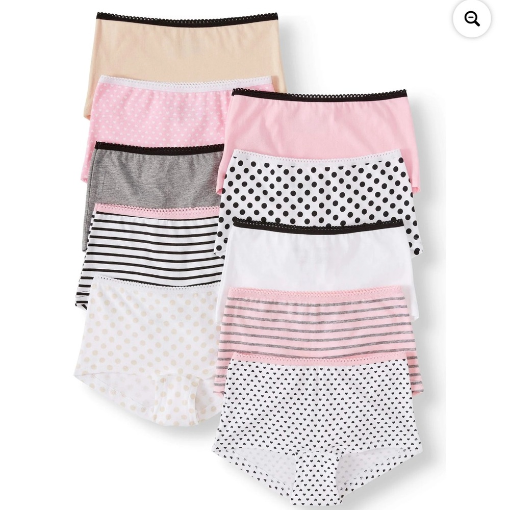 Wonder nation girls’ cotton boy short size 6 pack 10 pcs